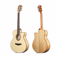 China wholesale high-end cost effective custom acoustic guitar top solid spruce Deviser L-710A