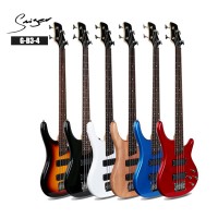 G-B3-4 wholesale Smiger brand  left handed Mahogany body preamp 4 string electric bass guitar kit