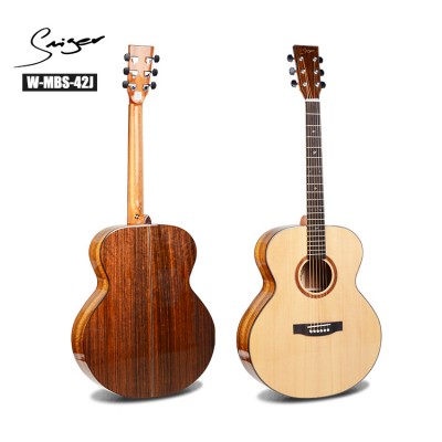 Solid western stringed musical instruments JUMBO walnut guitar