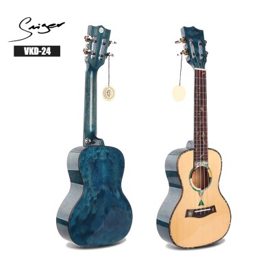 Smiger 2020 new oem custom fingerboard artwork inlay design solid spruce top high grade concert ukulele