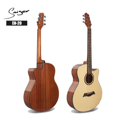 Wholesale Factory price SMIGER brand Grand Auditorium spruce sapele folk acoustic guitar