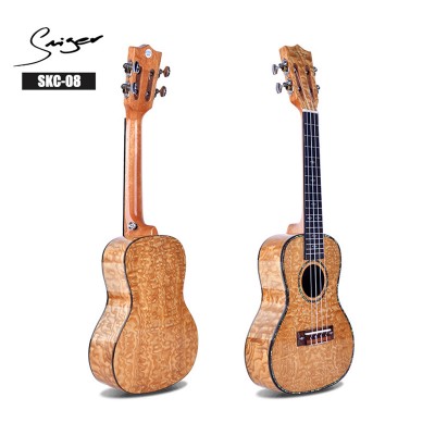 Smiger Ukulele SKS-08 21"Soprano Ukulele Gloss AA Quilted Ash Ukulele Guitar 4 Strings With Bag For Beginner Professional