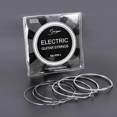 Smiger 4Pcs Electric Guitar String GA-E30-L Metal 6 Strings Electric Guitar Replacement Parts Guitar String Accessories